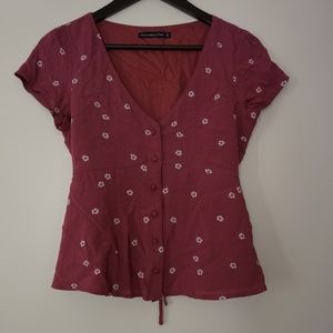 Abercrombie Pink Flowery Blouse